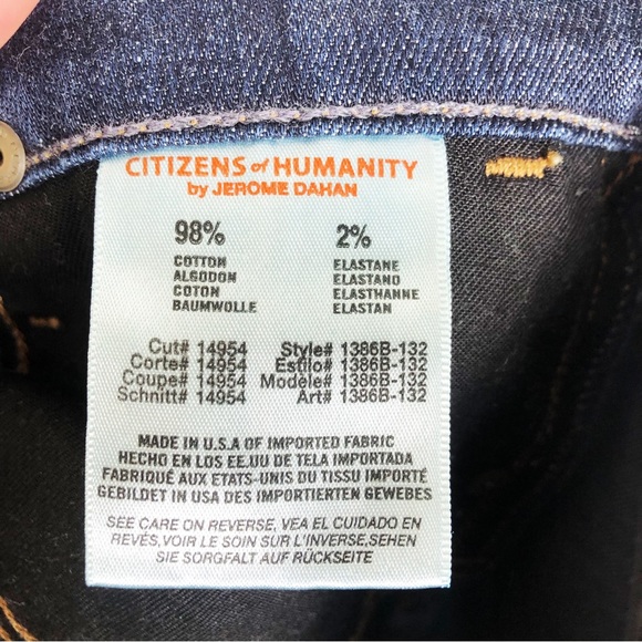 Citizens of Humanity Dani Cropped Straight Leg Jean | Dark Wash | Size 26 - Picture 9 of 9